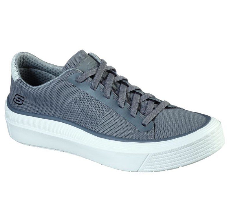 Skechers Viewport - Heldren - Mens Slip On Shoes Grey [AU-KU8446]